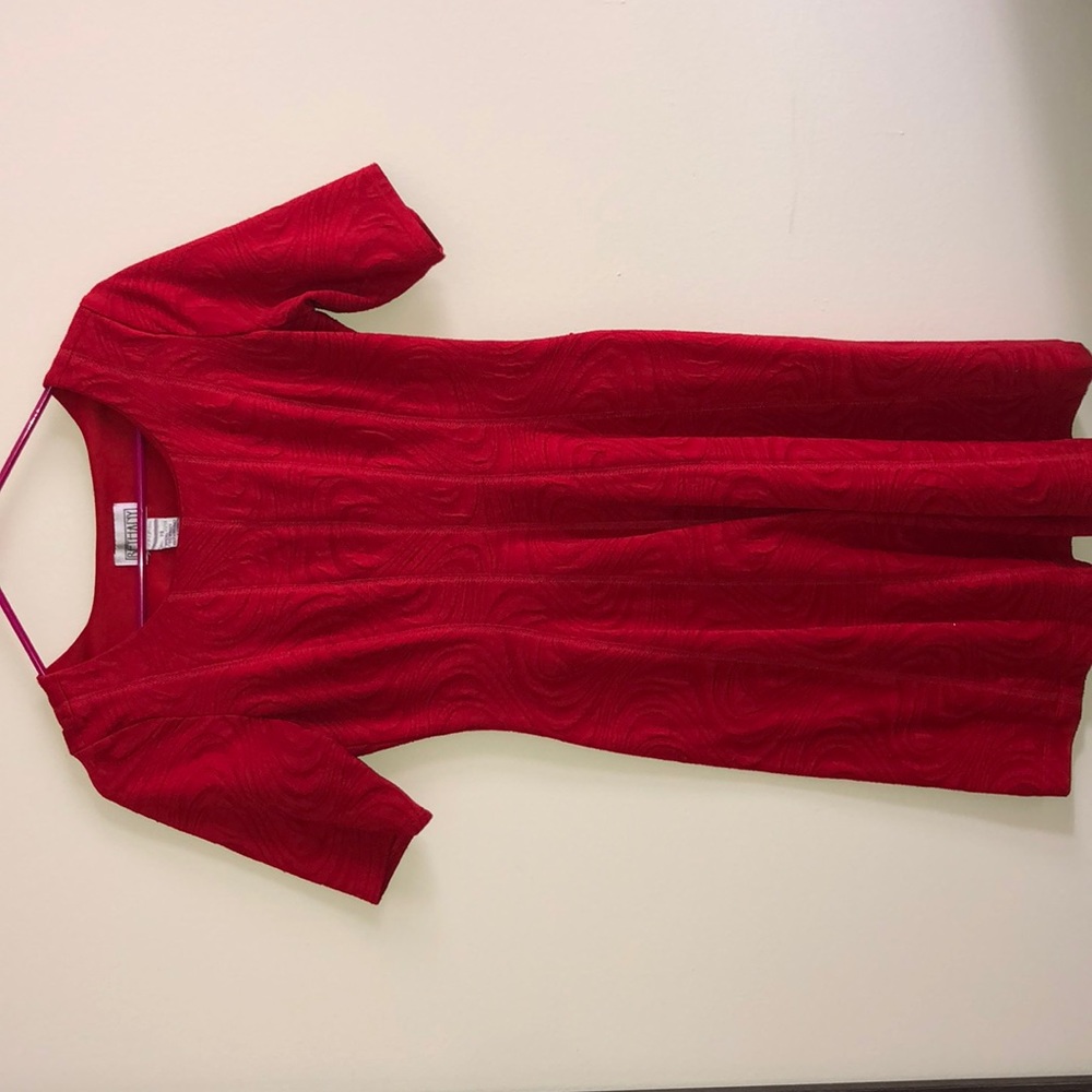 Red work dress